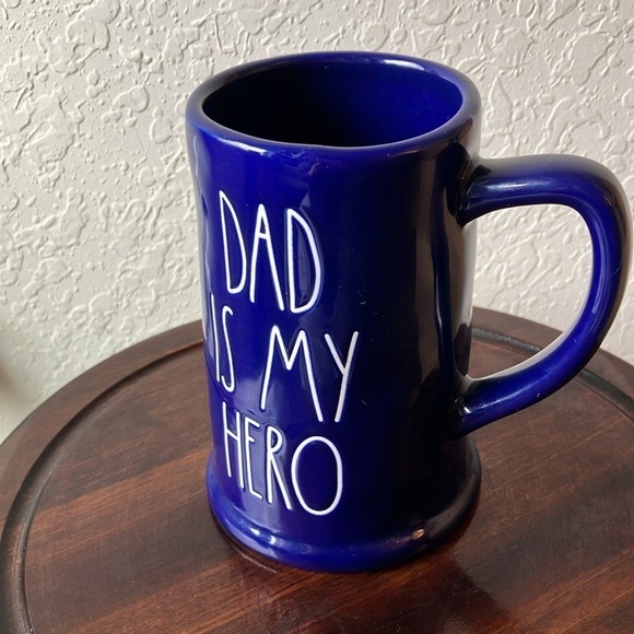 Rae Dunn: Cobalt Blue “Dad is my Hero” Beer Stein - Picture 11 of 16